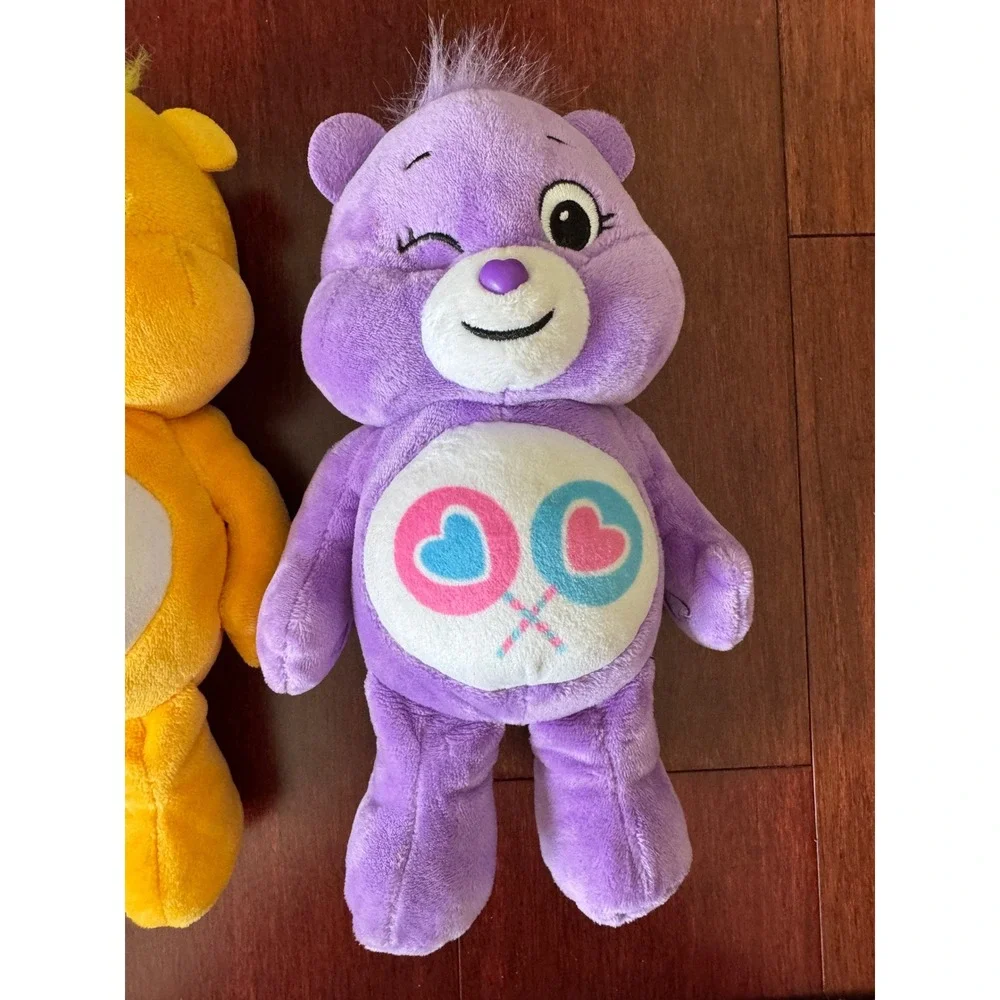 Care Bears 9 Inch Plush Set Laugh-a-Lot Bear Orange Share Bear Purple Toy